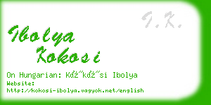 ibolya kokosi business card